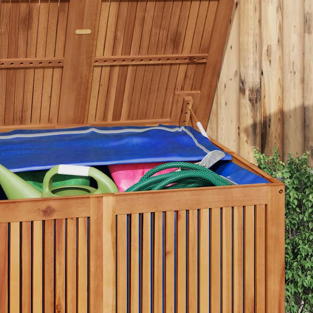 Cassapanca da giardino in legno massiccio di acacia, 175 x 80 x 75 | Contenitore per cuscini, cuscini, coperte, borsa interna impermeabile, per interni ed esterni