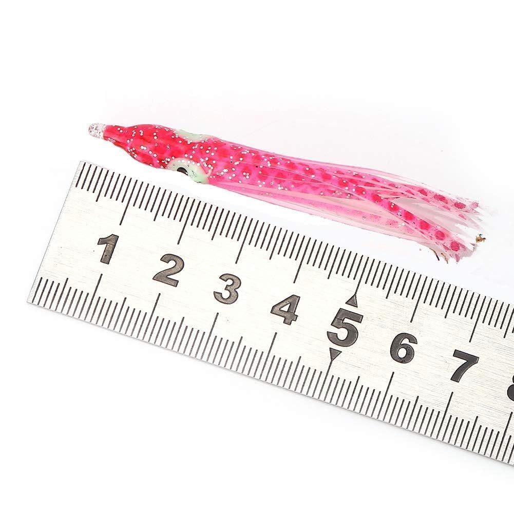 Agatige Esche Artificiali da Pesca di Calamari, Esca da Pesca Spinning Esca Morbida 20 Pezzi Kit di Esche da Pesca Attrezzatura da Pesca per la Pesca in Mare