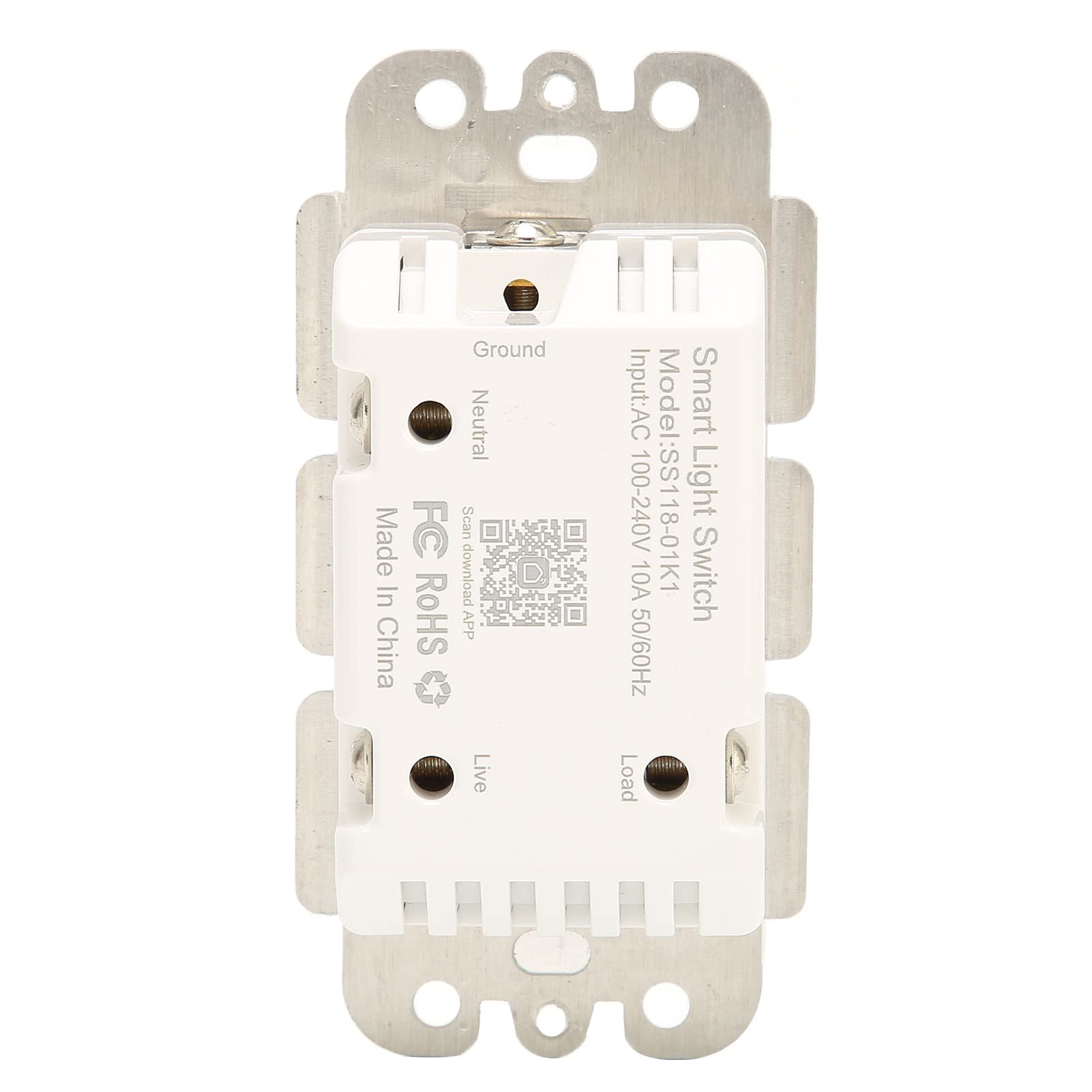 Interruptor de Luz Inteligente Control de Voz WiFi de 4 Bandas Compatible con Home para Configuración de Hogar Inteligente