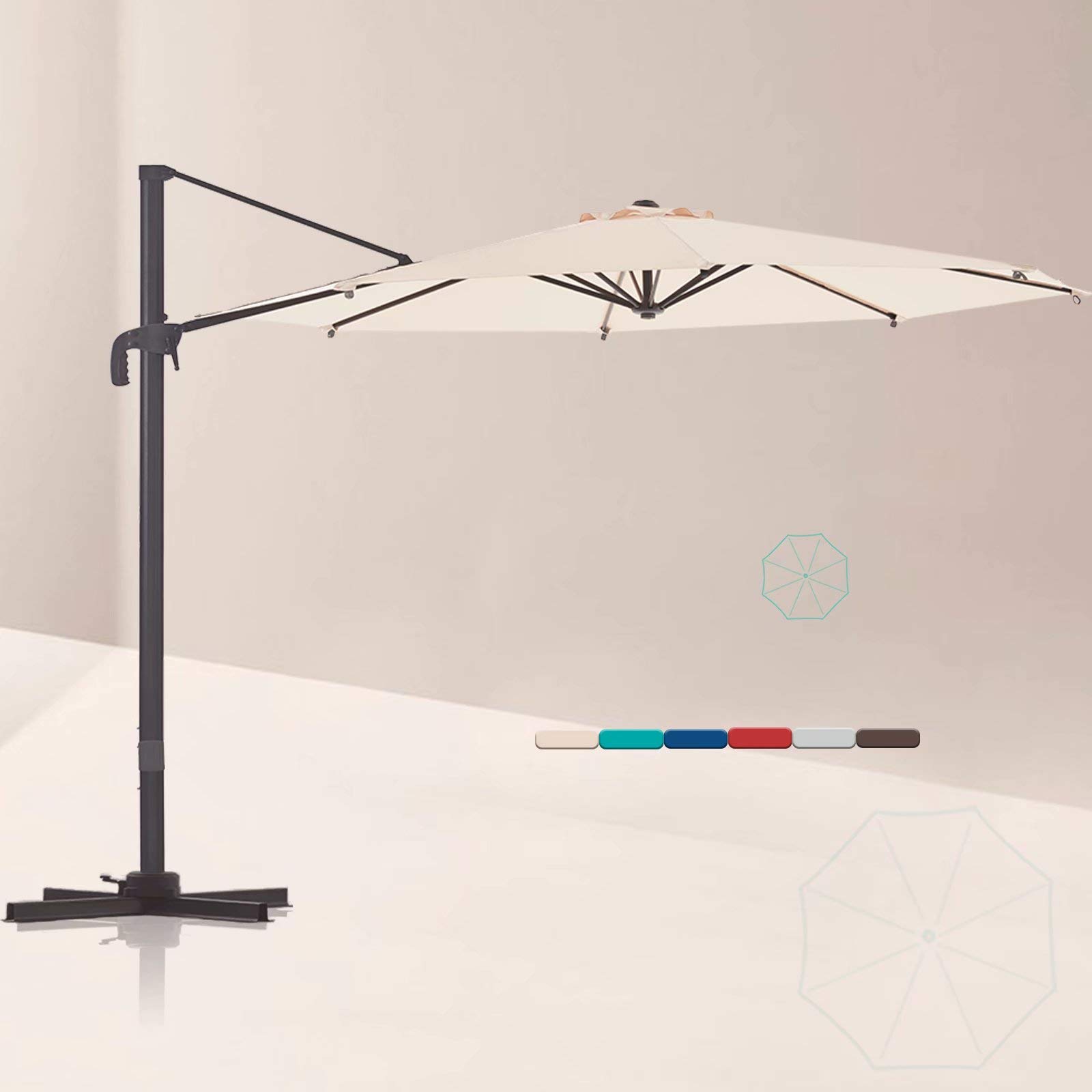 Buy LE CONTE 10 ft. Cantilever Umbrella with 360 Degree Rotation