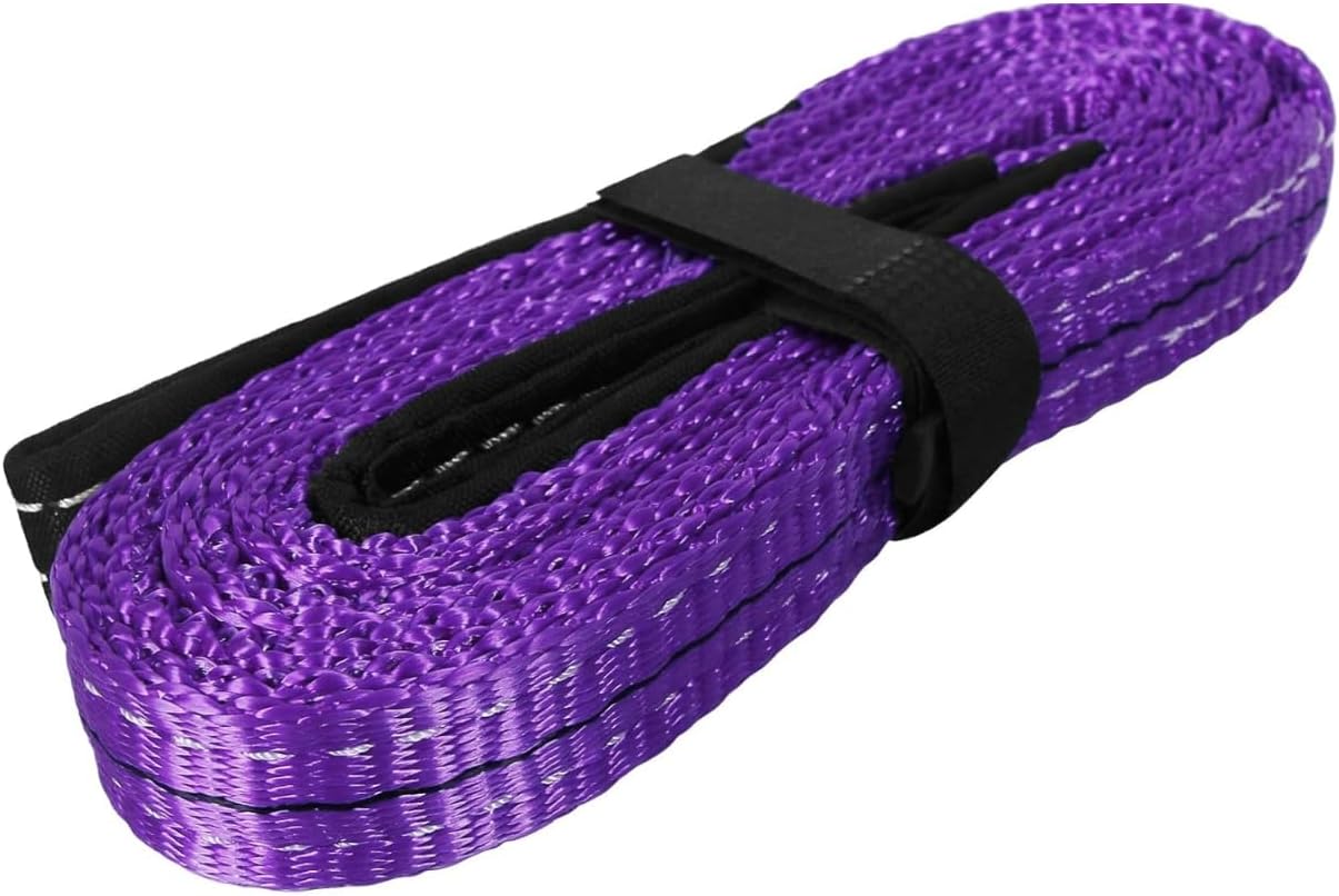 Conclood India Closing Webbing Sling Lifting Belt | Towing Vehicle | For Lifting Heavy Weight | Use for Handling materials in warehouses | Polyeste Material | Purple Color (1 Ton 6 Meter).