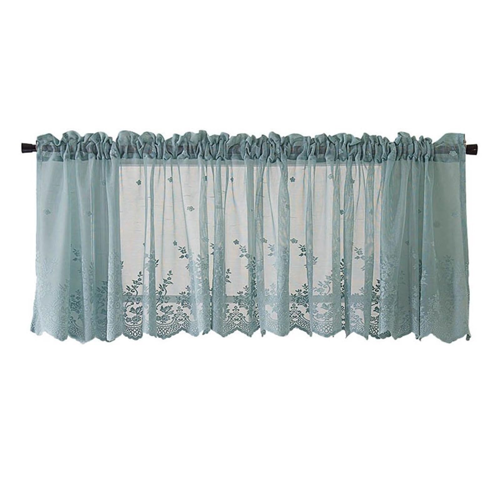 Cortinas cortas de café jacquard para ventanas de cocina y muebles de salón rústicos