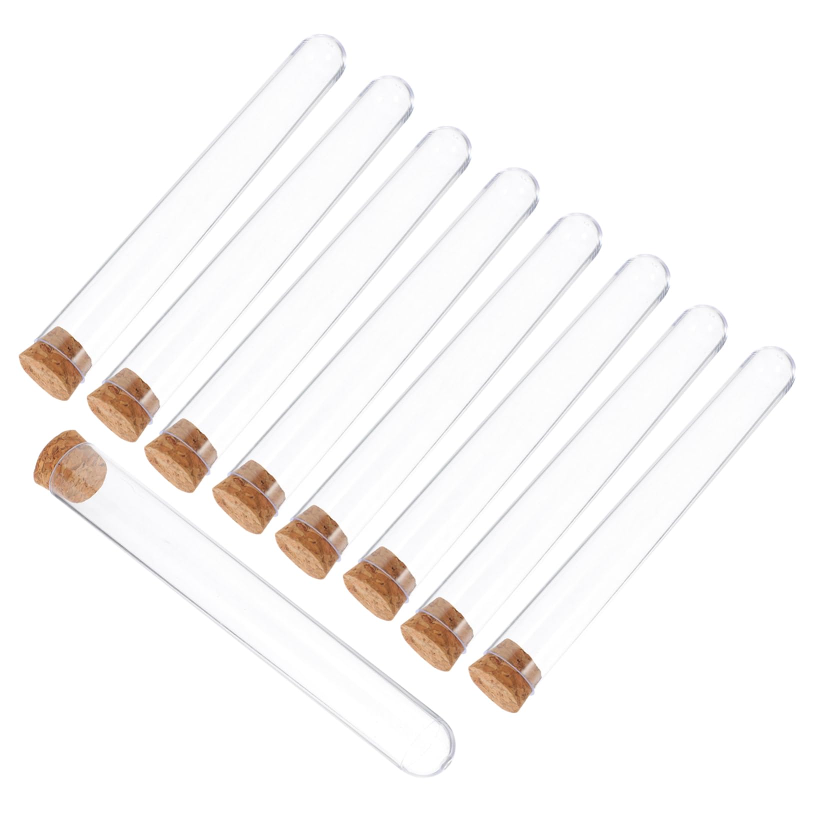 OUNONA 5 Juegos Tapa De Madera Para Tubo De Ensayo. Gradillas Para Tubos De Ensayo Tubos Transparentes Matraz Tubos De Propagación Tubos Vacíos Prueba Tubos De Ciencia Roble 25 Piezas * 5