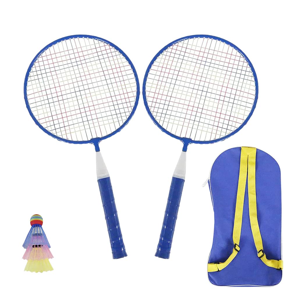 Badminton Rackets for Children,Shuttlecocks Racquet Sports Set w/Lightweight Carrying Bag for Kids Professionals Beginner Players Indoor Outdoor Sport Game