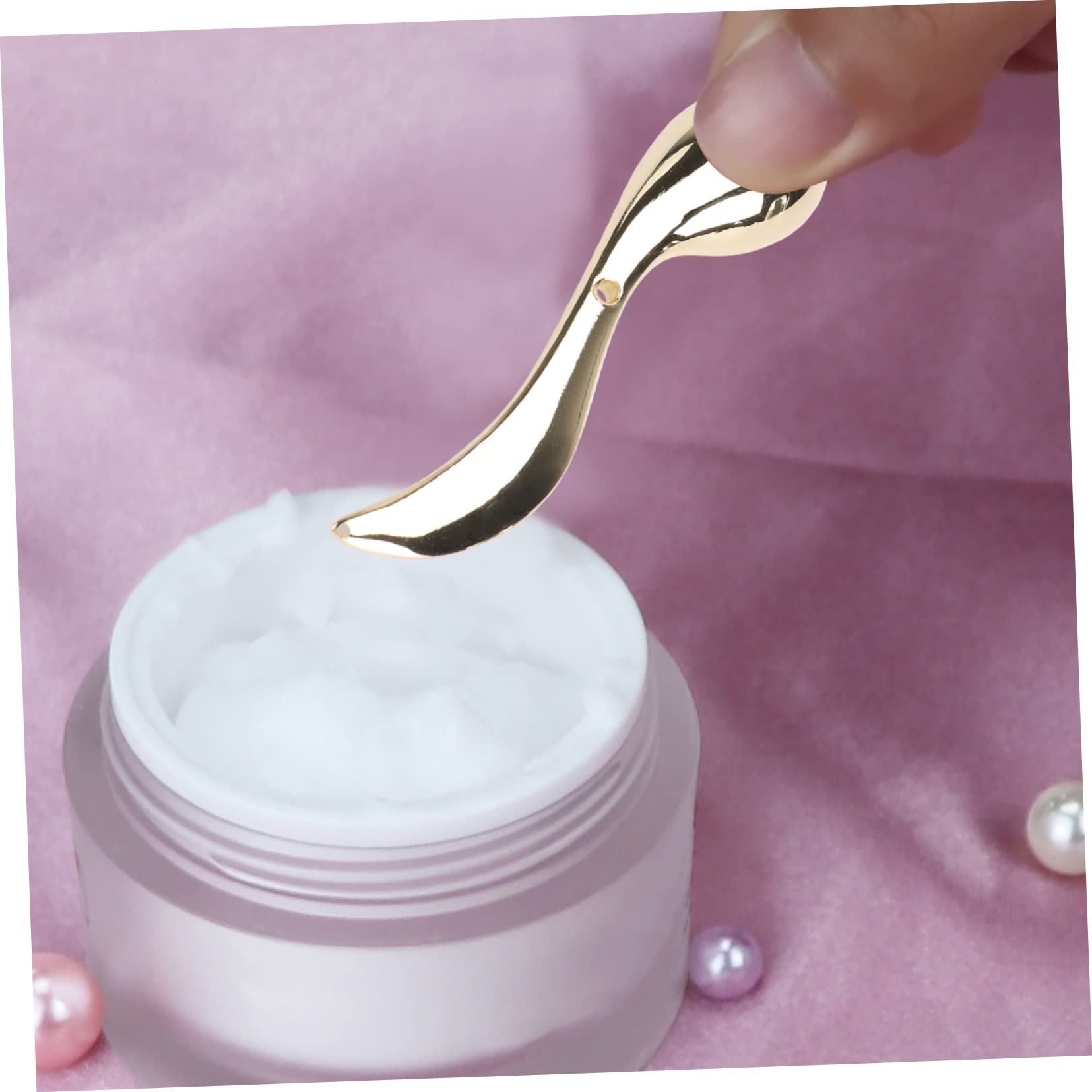 Healvian 10pezzi Cucchiai Mini Per Crema Viso Di Strumenti Cosmetici Per Applicazione Di Lozioni Sieri Per Massaggi Viso Facile Da Trasportare e Utilizzare