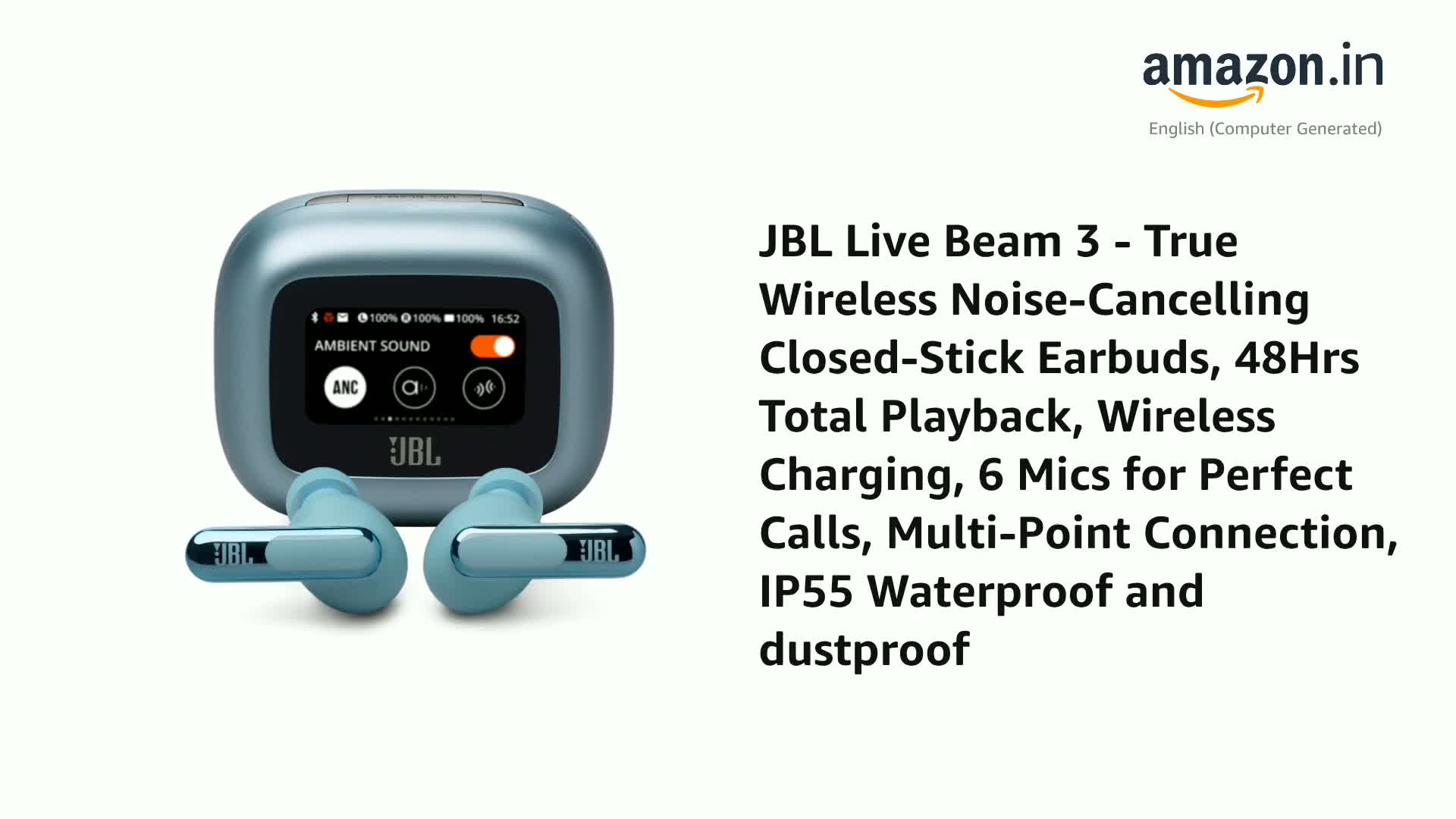 JBL Live Beam 3 - True Wireless Noise-Cancelling Stick