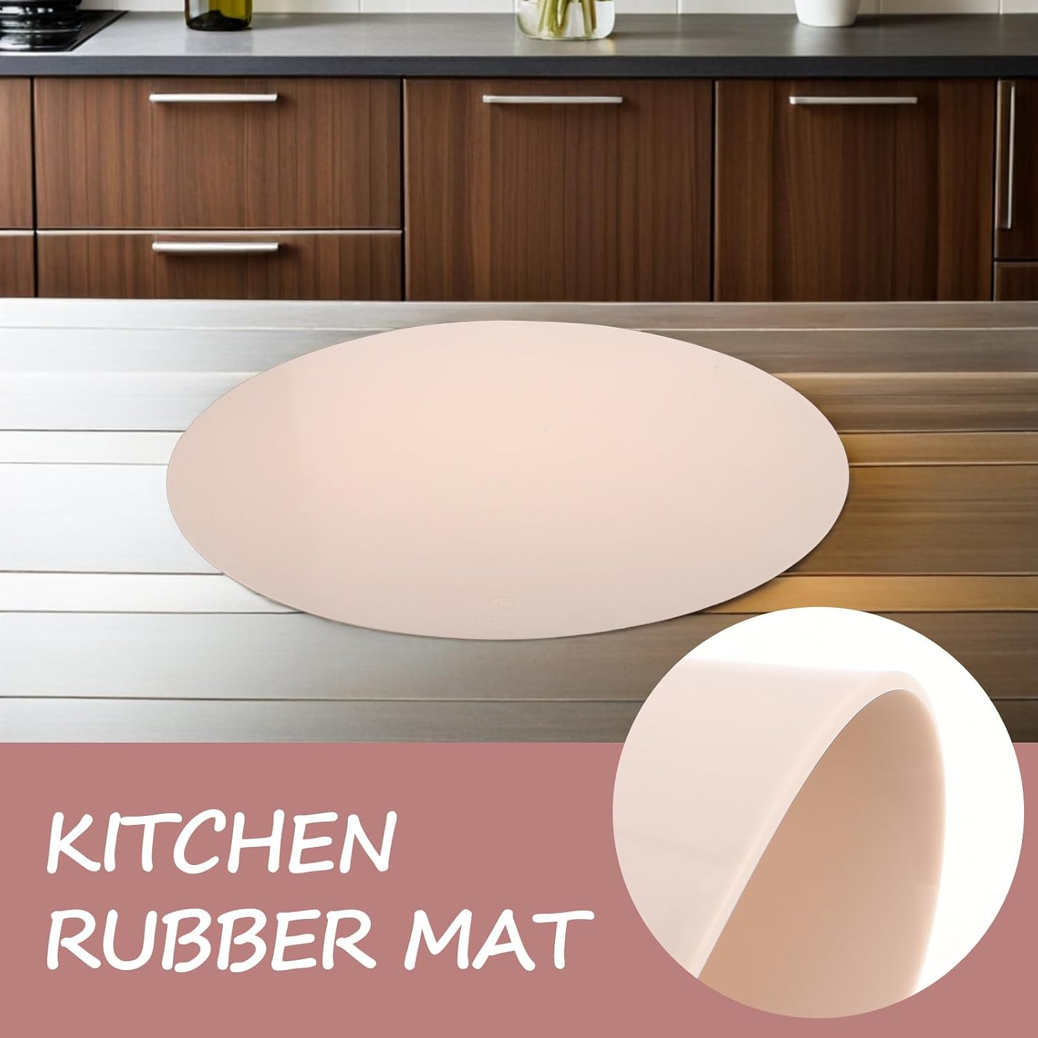 Silicone Cutting Board Stabilizer Mat 18 Inch Beige