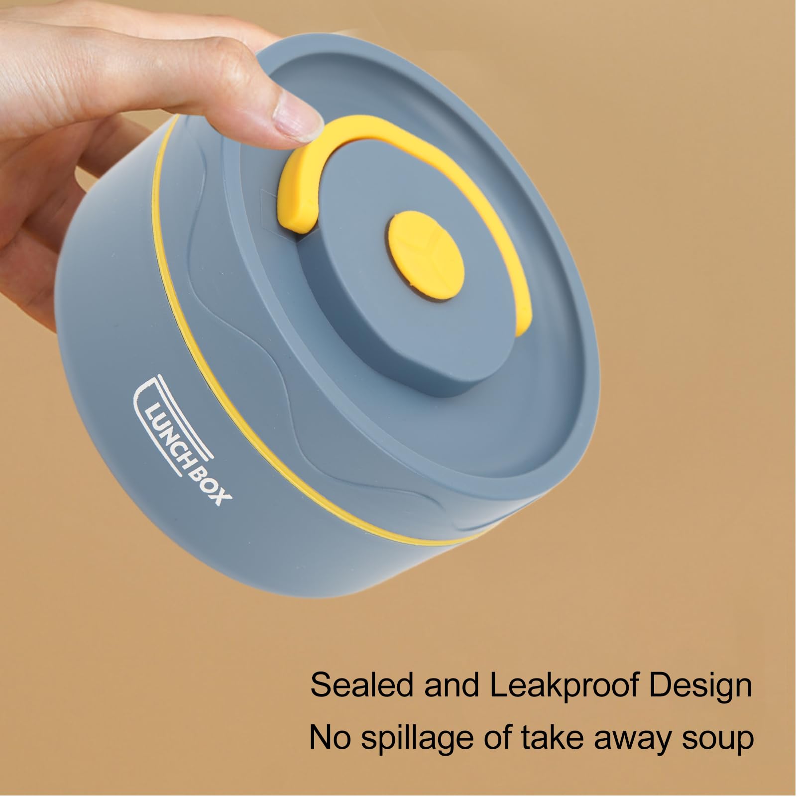 Thermal Cooking Pot, 440ml Portable Double Layer Thermal Cooker Good Sealing 304 Stainless Steel for Picnic (Insulated Style - Image 4