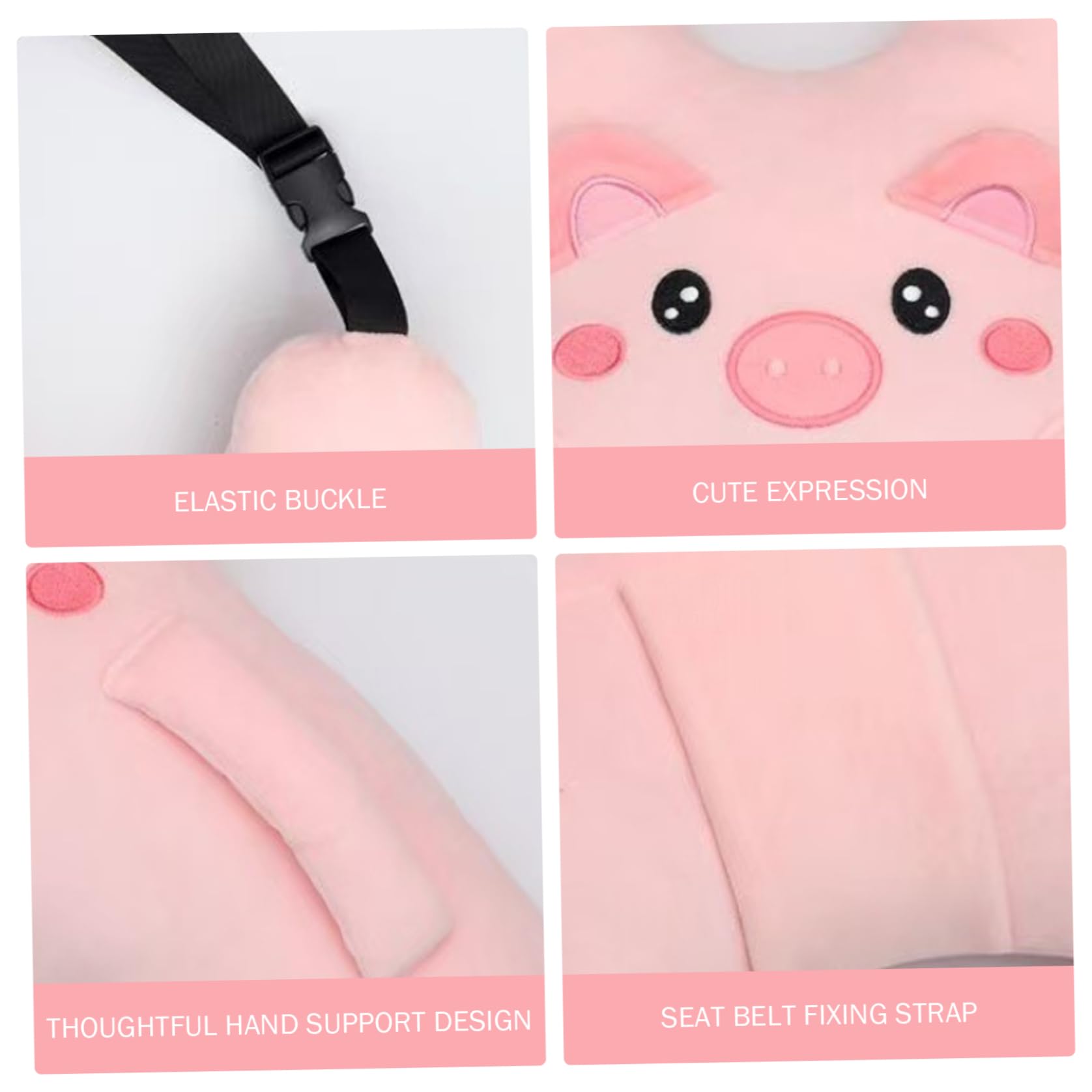 Oreiller de siège de Voiture pour Tout-Petits, Oreiller Voiture pour Enfants en Forme H, Support tête réglable pour Enfants avec poignée, Lavable en Machine pour Un Meilleur Sommeil, Violet