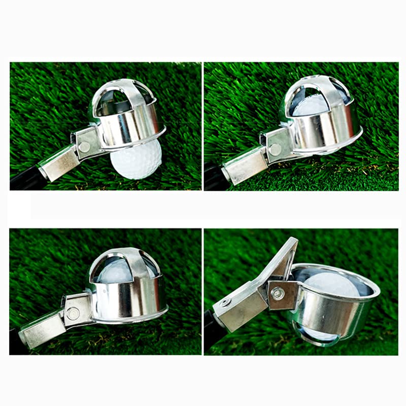 POENVFPO Recuperador de Pelotas de Golf, Herramienta Ajustable de Aleación de Aluminio, Recogedor Telescópico de Pelotas para Agua, para Entusiastas del Golf Al Aire