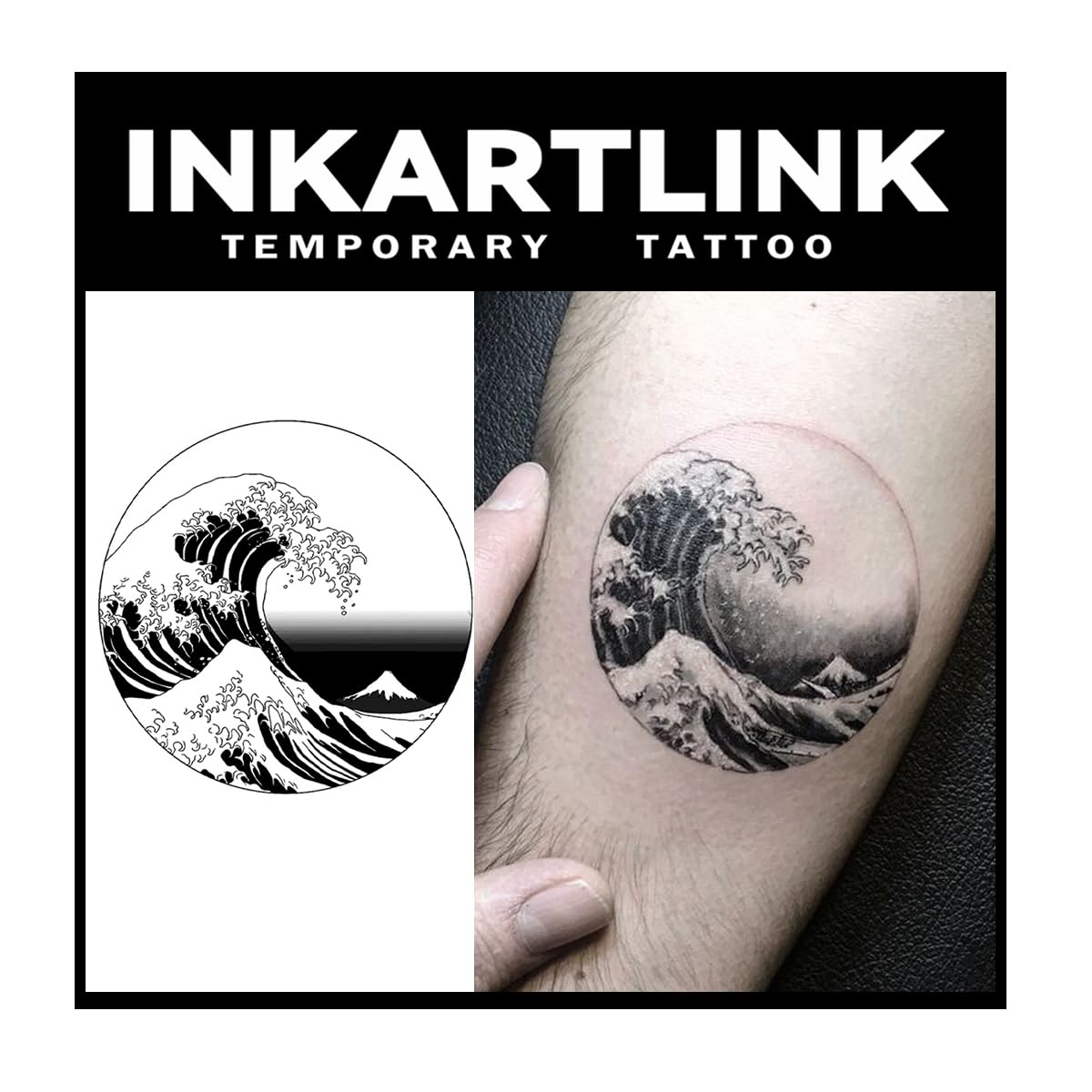 INKARTLINK Tattoo Tech, 3 Sheets Small Semi Permanent Tattoo, Adult Art Design Temporary Tattoos, Lasts 1-2 Weeks, Waterproof, Realistic Look, No