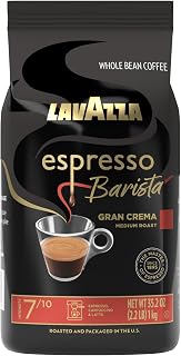 Lavazza Gran Crema Whole Bean Coffee - Medium Dark Espresso Roast Blend, 2.2 lb Bag, Rich Chocolate & Spice Notes