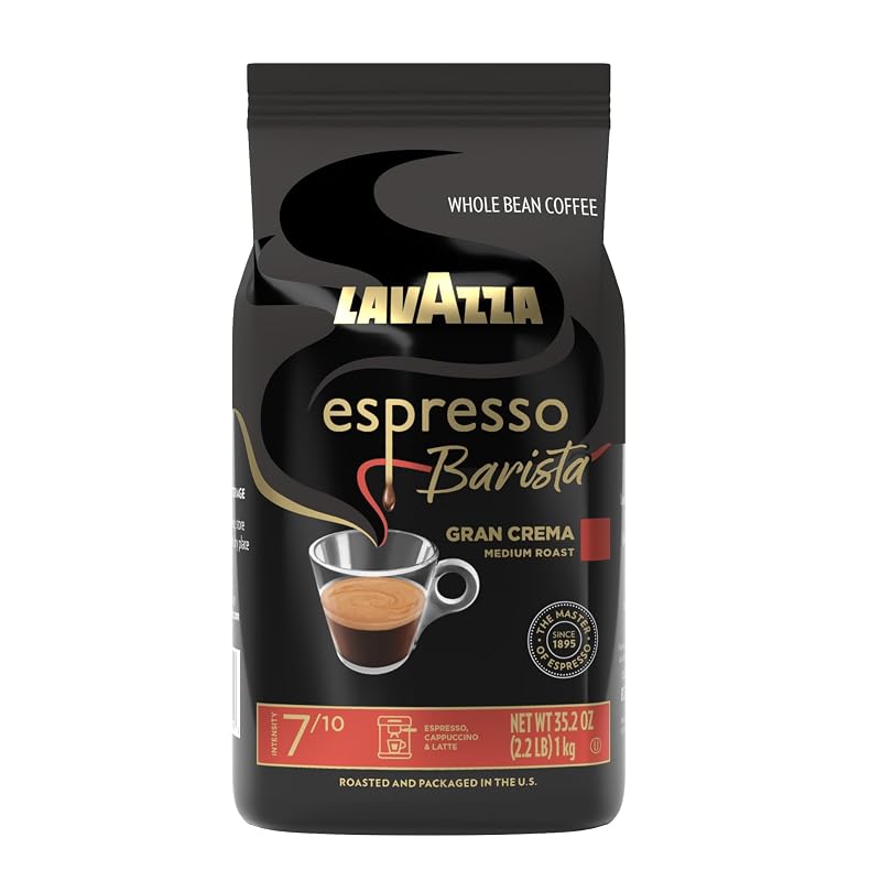 Lavazza Espresso Barista Gran Crema Whole Bean Coffee Blend, Medium Espresso Roast, Oz Bag (Packaging May Vary) - 2.2 LB, 35.2 Ounce Espresso Barista Gran Crema 2.2 Pound (Pack of 1)