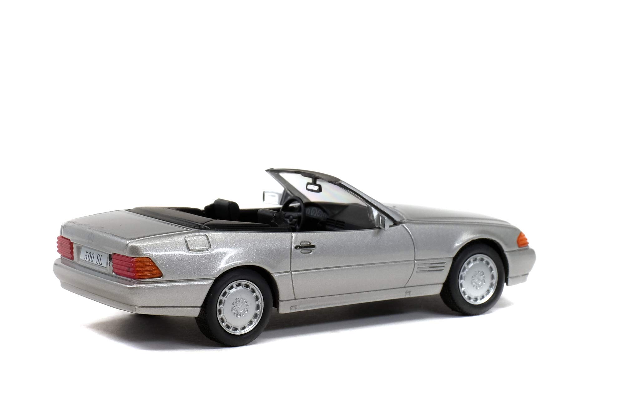 Solido 421436490-1:43 MB 500 SL, argento, 1989, modellino auto, modello