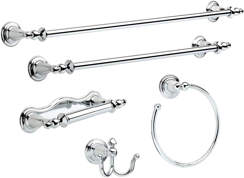 Delta Faucet Victorian Toilet Paper Holder, Polished Chrome, Bathroom Accessories, 75050
