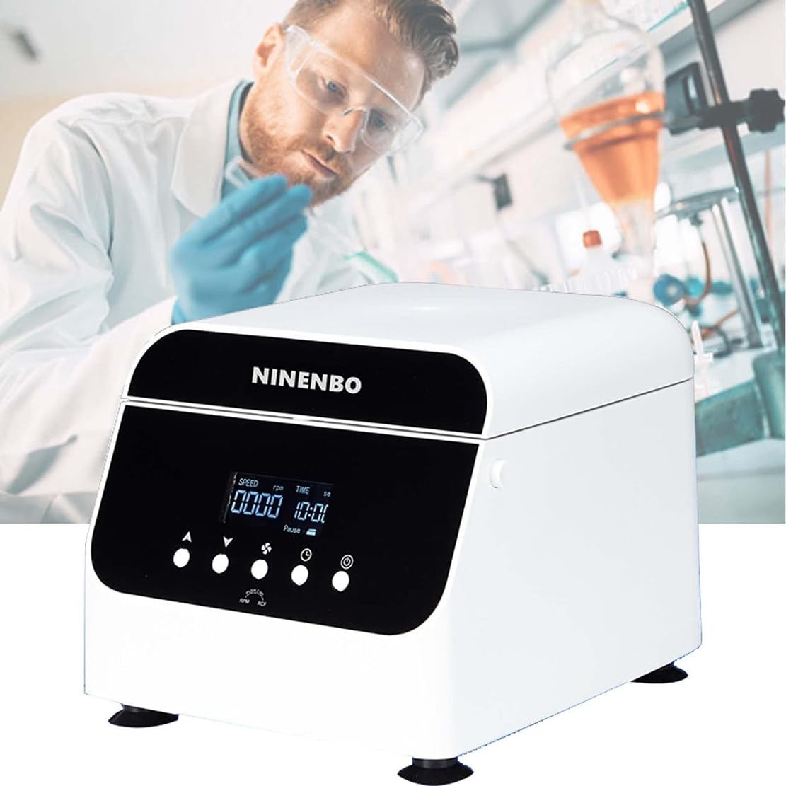 Centrífuga De Escritorio Inteligente, Centrífuga Clínica Y De Laboratorio PRP Profesional, Máquina De Laboratorio Extractor De 0-4000 RPM Adecuada para Cosméticos De Laboratorio Médico PRP,50ml*6