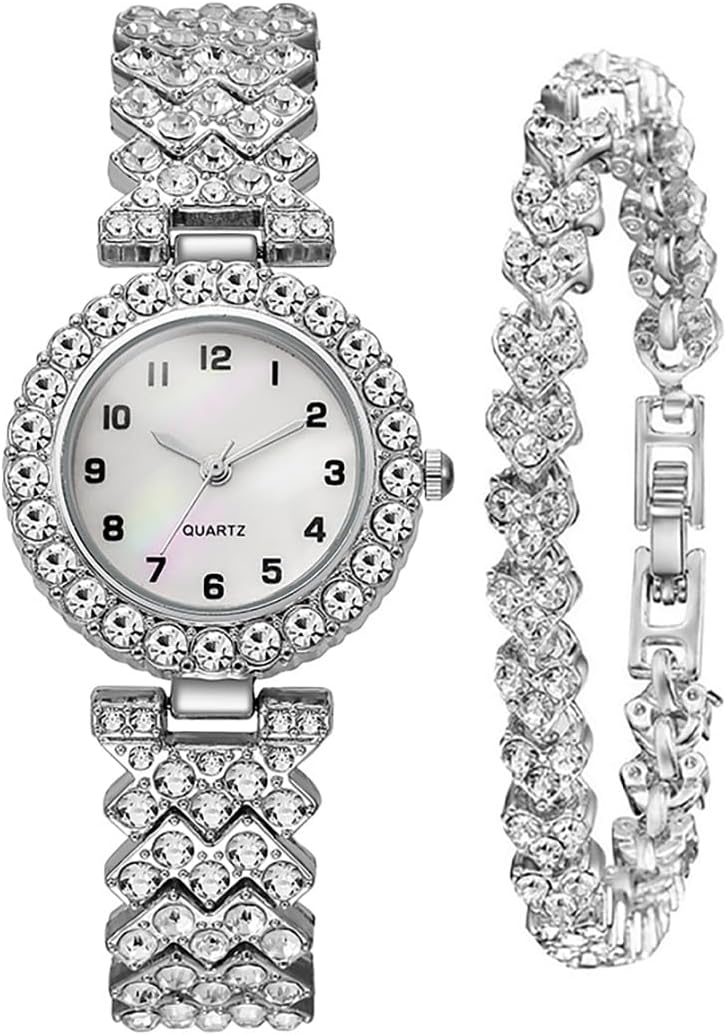 Watches for Women Fashion Crystal Analog Quartz Ladies Watches Vintage Bracelet Set Female Small Watch