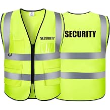 High Visibility Safety Vest Class 2 ANSI Standard Security Guard Vest Security Vest For Mall School Safety Bouncer