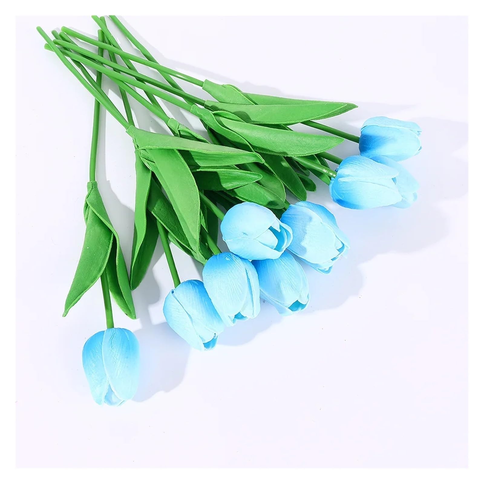 MKLHAVB Fake Tulip Flower 10pcs Artificial Tulip Flower Real Tulip Flowers Artificial Flower Real Wedding Flowers Wedding Feast Bridal Home Decoration Artificial Tulips Flowers(Blue)