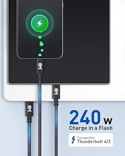 Miniatura 2 de Cable Matters Cable USB C de 240 W - 6.6 pies, hasta carga de 240 W, 480 Mbps, sin soporte de video, cable de carga USBCcable de carga USBC para