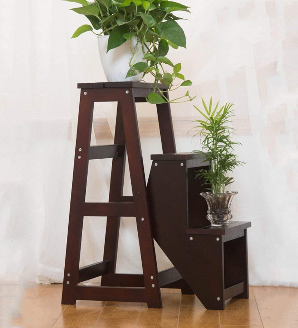 Tabouret pliant en bois massif portable pour l'accès facile aux placards