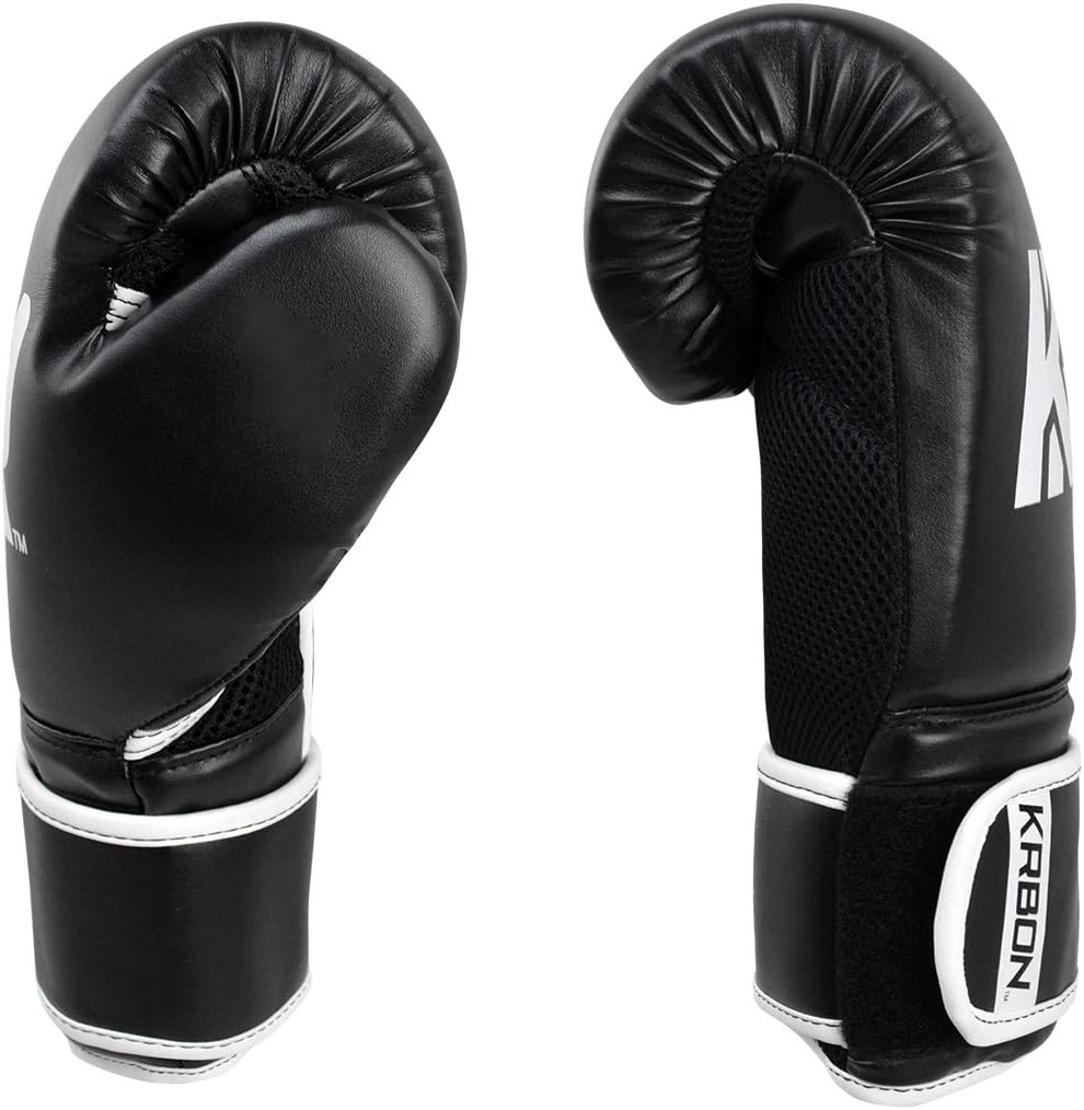 KRBON Boxing Gloves for Women and Men with Free Hand Wraps - MMA, Kickboxing, Muay Thai Sparring Training Gloves