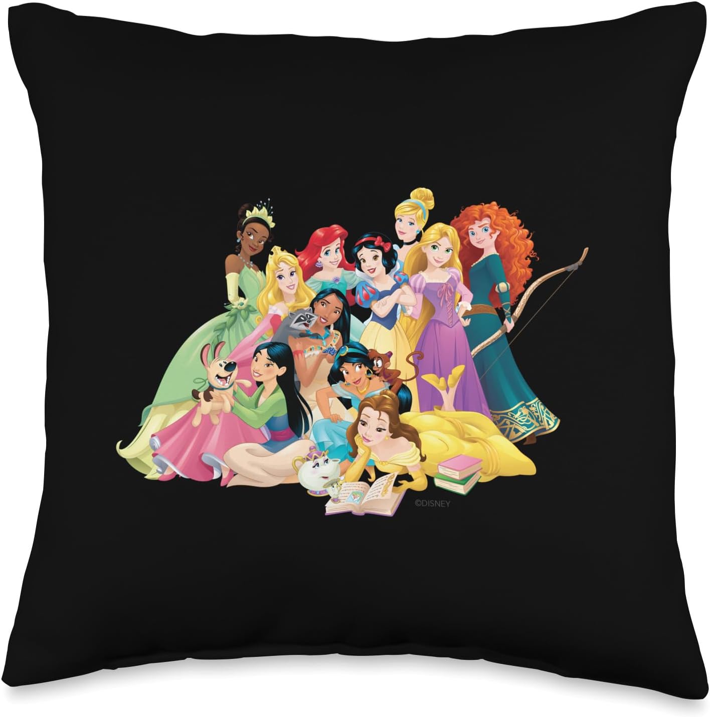 Disney Princess Group Photo Throw Pillow