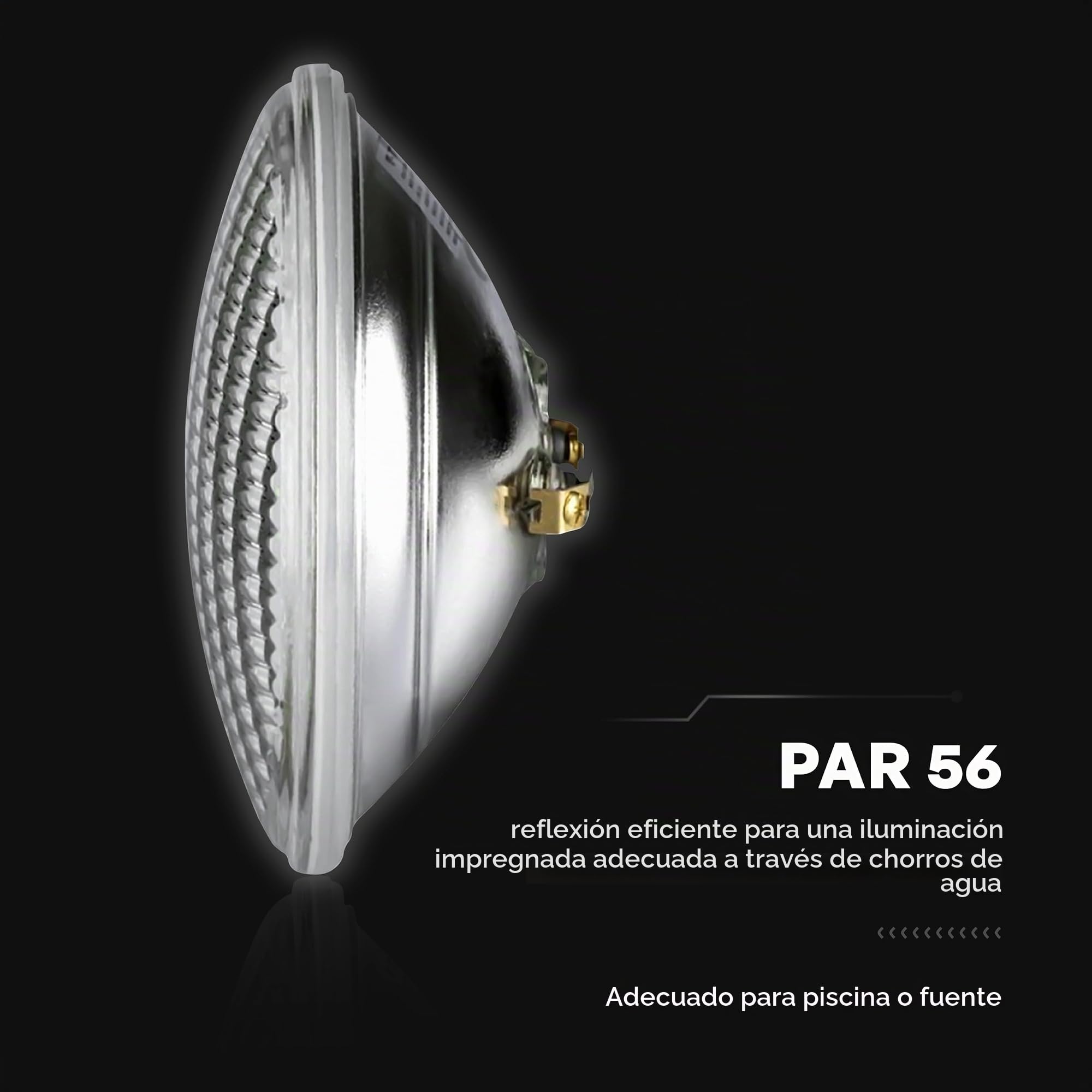 V-TAC Lámpara LED para Piscina Multicolor RGB 12W - CON MANDO A DISTANCIA - PAR56 - Lámpara de Vidrio Antigolpes IP68 para Iluminación de Piscinas y Fuentes - 1260 Lúmenes - Luz de Colores