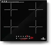 Cooktop Indução 4 Bocas PandaPlus 7000W Turbo Preto 220V Vitrocerâmico Touch Embutir Trava Segurança Premium