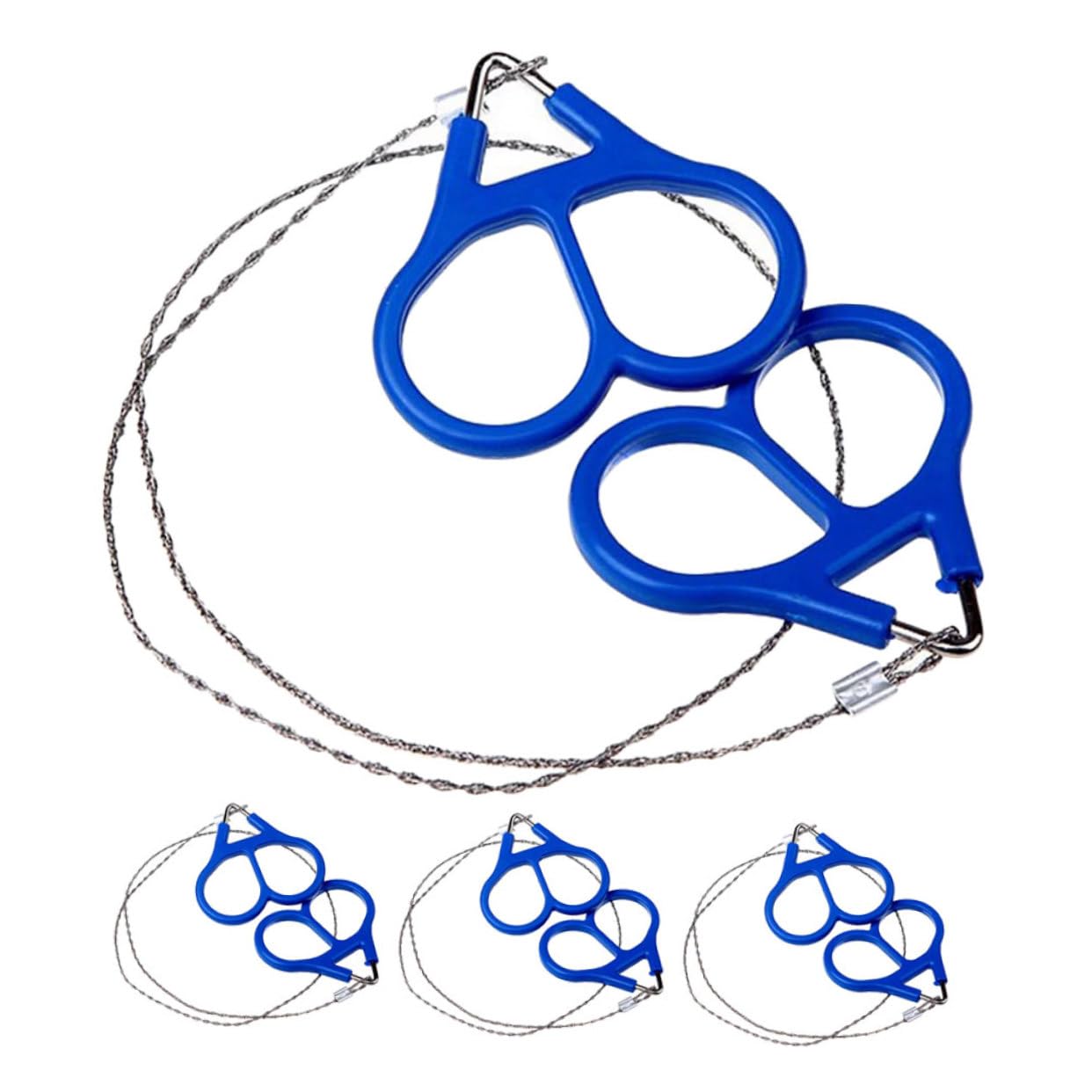 balacoo 4pcs Survival Pocket Chainsaw Outdoor Supplies Stainless Steel Folding Saw Tool