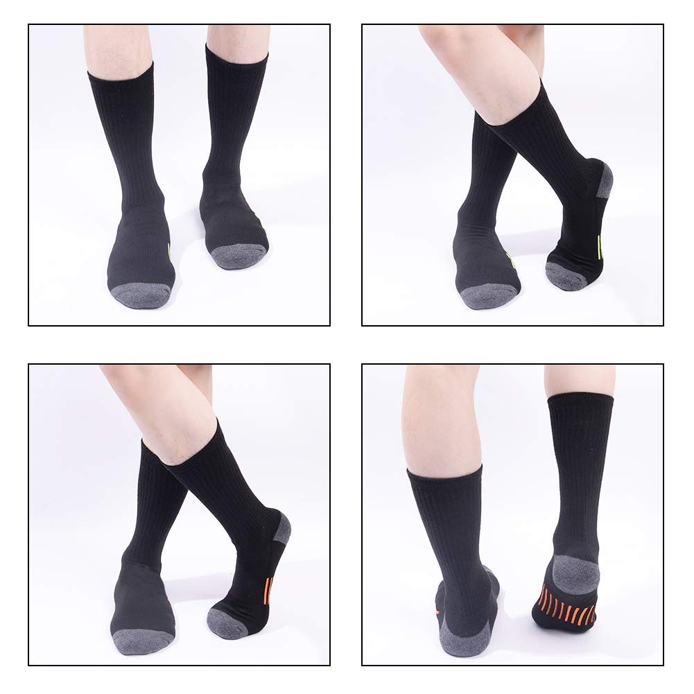 Lot de 6 paires de chaussettes de sport décontractées pour homme, Noir 6 paires.