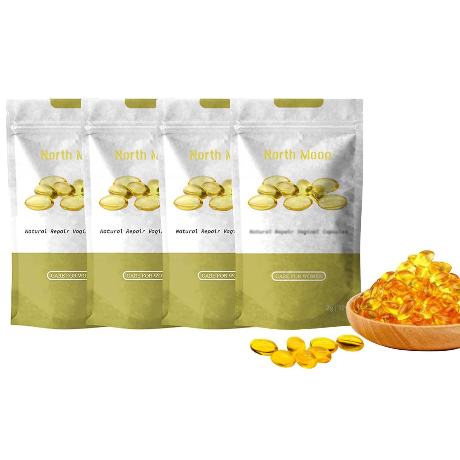 4PCS Instant Anti-Itch Capsulas Products, Firming Pink and Tender Natural Capsules,Natural Repair Capsules