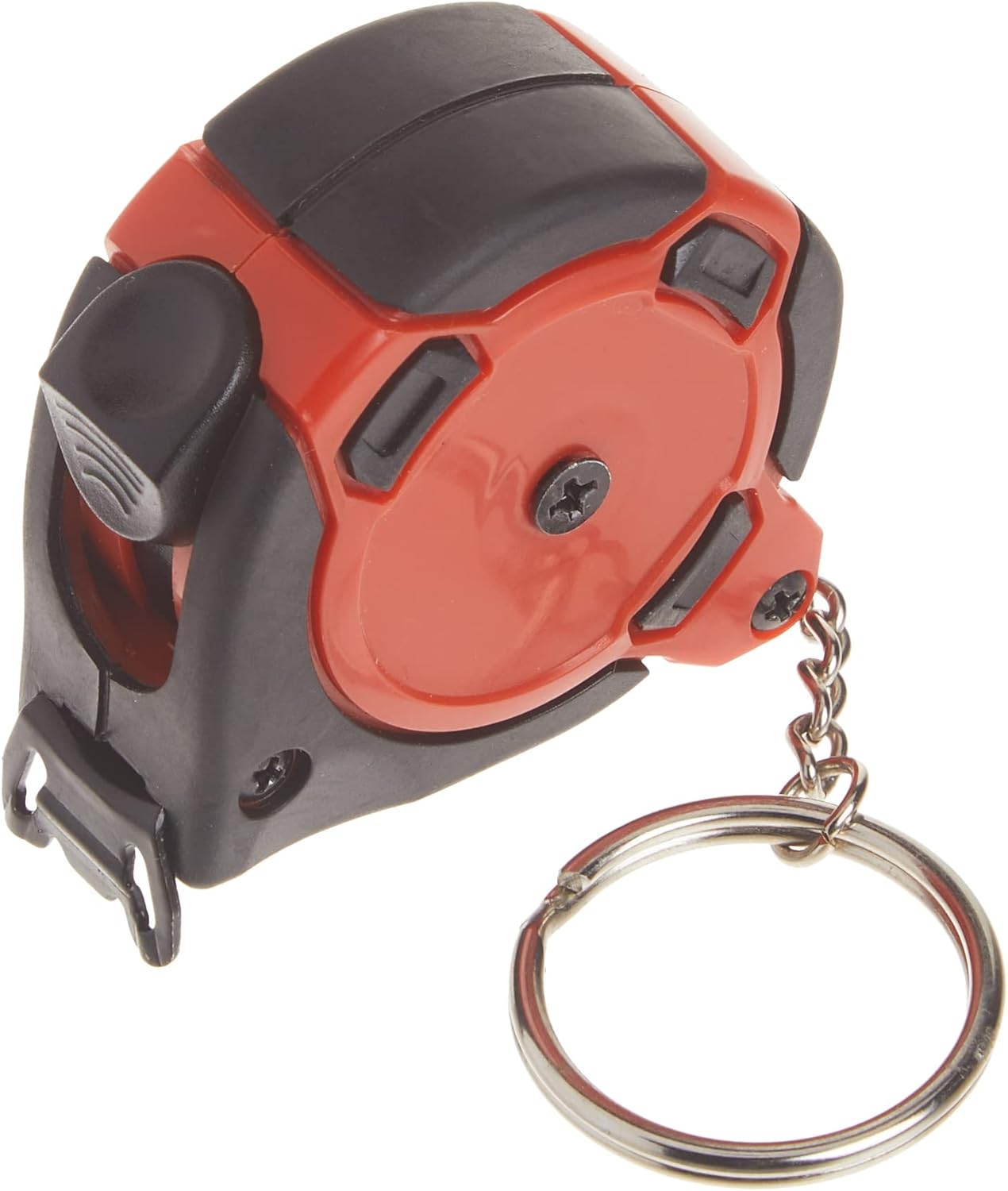 Crescent Lufkin 1/2" x 6' Mini Hi-Viz Orange Yellow Clad Keychain Tape Measure - Branded Tray Pack , Black - CS8506MP