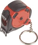 Crescent Lufkin 1/2" x 6' Mini Hi-Viz Orange Yellow Clad Keychain Tape Measure - Branded Tray Pack , Black - CS8506MP