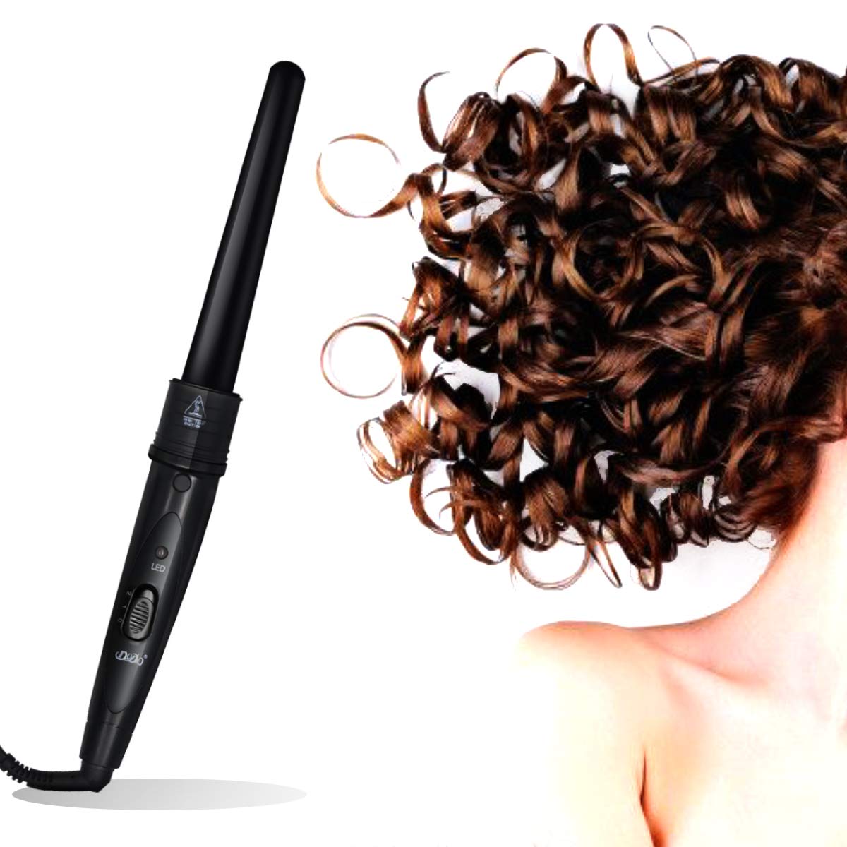 6 in 1 Curling Iron Wand Set With 6 Interchangeable Ceramic Barrels and Heat Protective Glove (Black-6in1) : Beauty & Personal Care