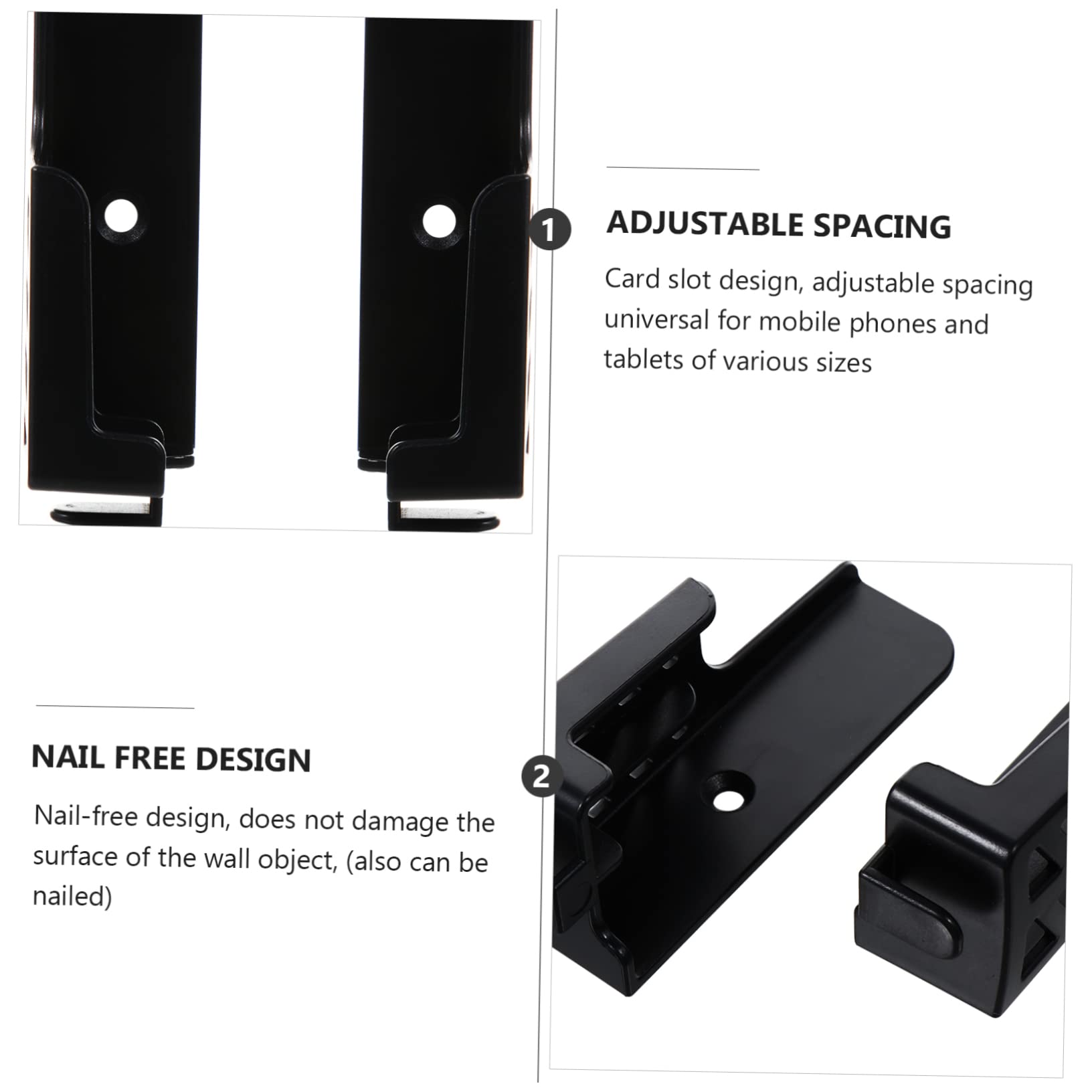 DOITOOL 10pares Soporte De Pared Ajustable para Tablet y Smartphone Dock De Carga para Oficina y Hogar Diseño Organizador De Cables Soporte De Duradero y Práctico
