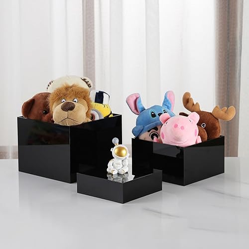 Miniatura 7 de Conjuntos de 3 suministros de catering de acrílico, soporte de exhibición de buffet para alimentos, soportes de exhibición para fiestas, mesa de