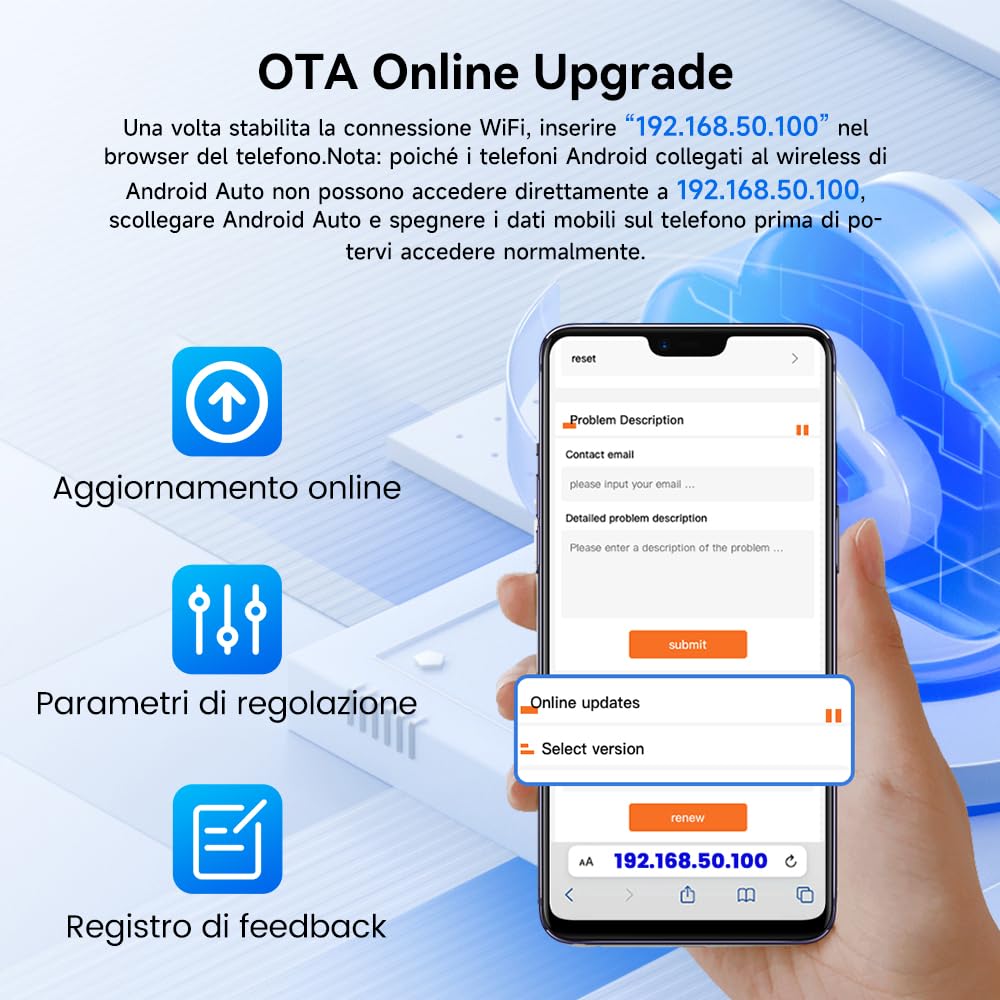Carlinkit Mini adattatore wireless Ultra CarPlay per iPhone, adattatore wireless Android per auto, converte cablato in wireless CarPlay e Android Auto, configurazione plug-and-play, compatibile con