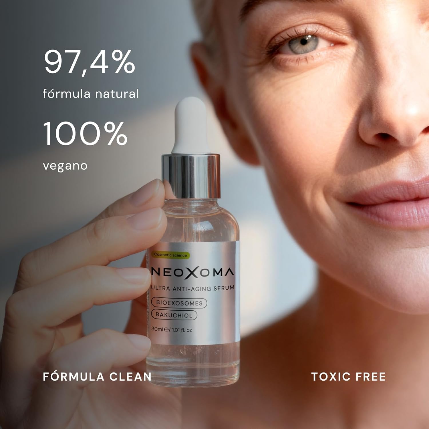 Serum Facial con Exosomas y Bakuchiol | Cuidado Facial Avanzado con Bioexosomas | Mejora Apariencia de Líneas y Textura | Luminosidad y Piel con Aspecto Firme | Fórmula Vegana Clean 30 ml