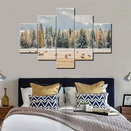 Vista 127 de Paisaje de 5 piezas pintura sobre lienzo