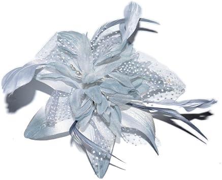 Feather Comb Fascinator - Grey 
