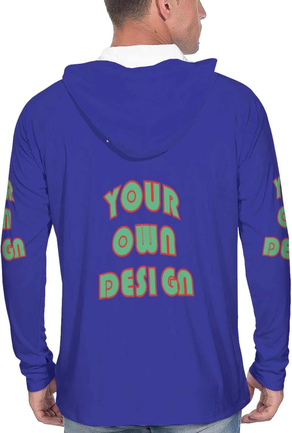 Custom Sun Protection Hoodies Shirt for Men Women, Personalized Hoodie with Logo Text Picture, UPF 50+ UV Hoodie - Image 2