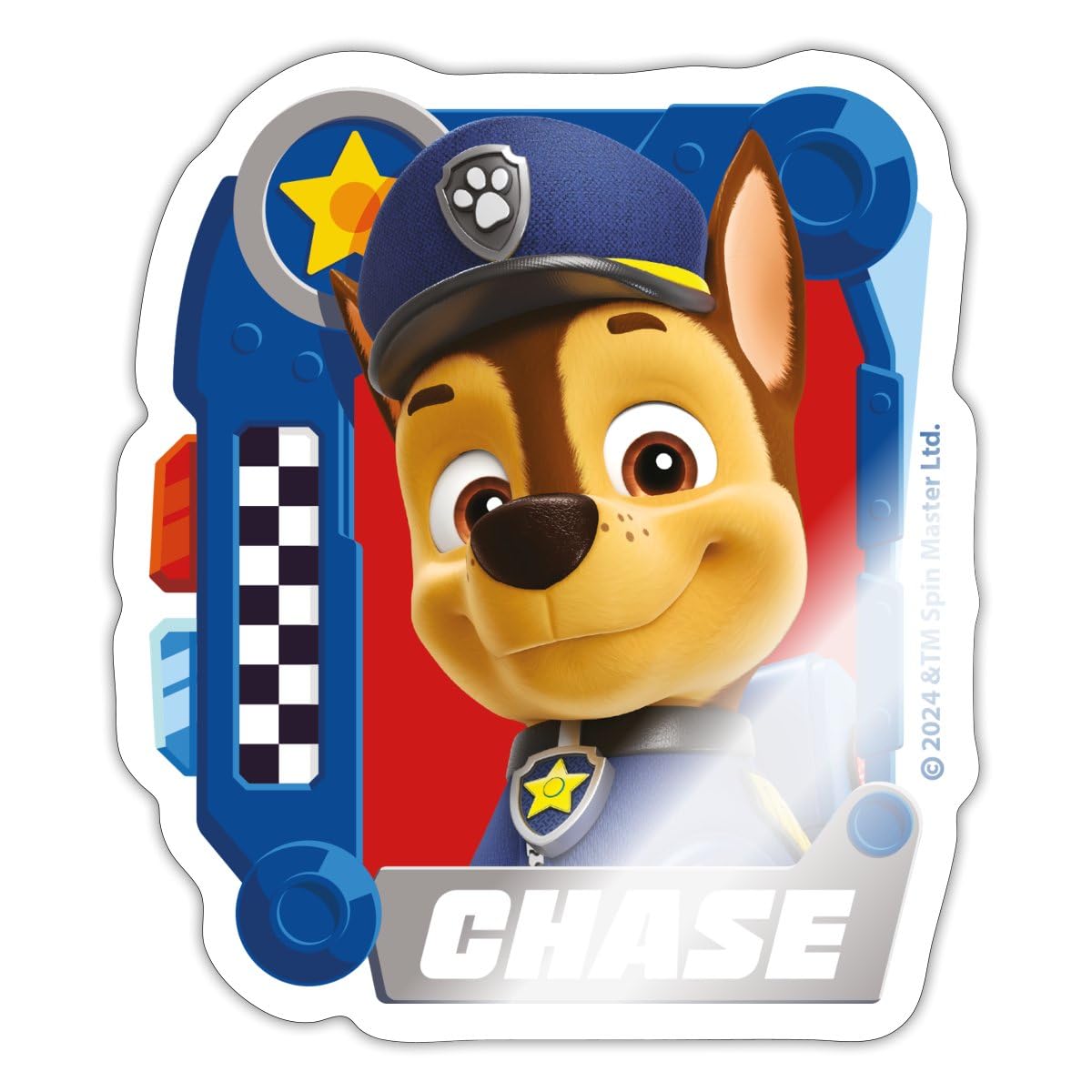 Paw Patrol Chase Character Design Sticker Size S (10 x 10 cm)