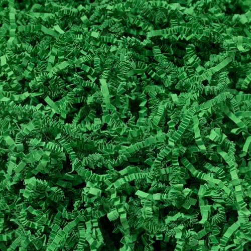 Wowxyz 1 LB Crinkle Cut Paper Shred Filler Green Crinkle Shredded Paper