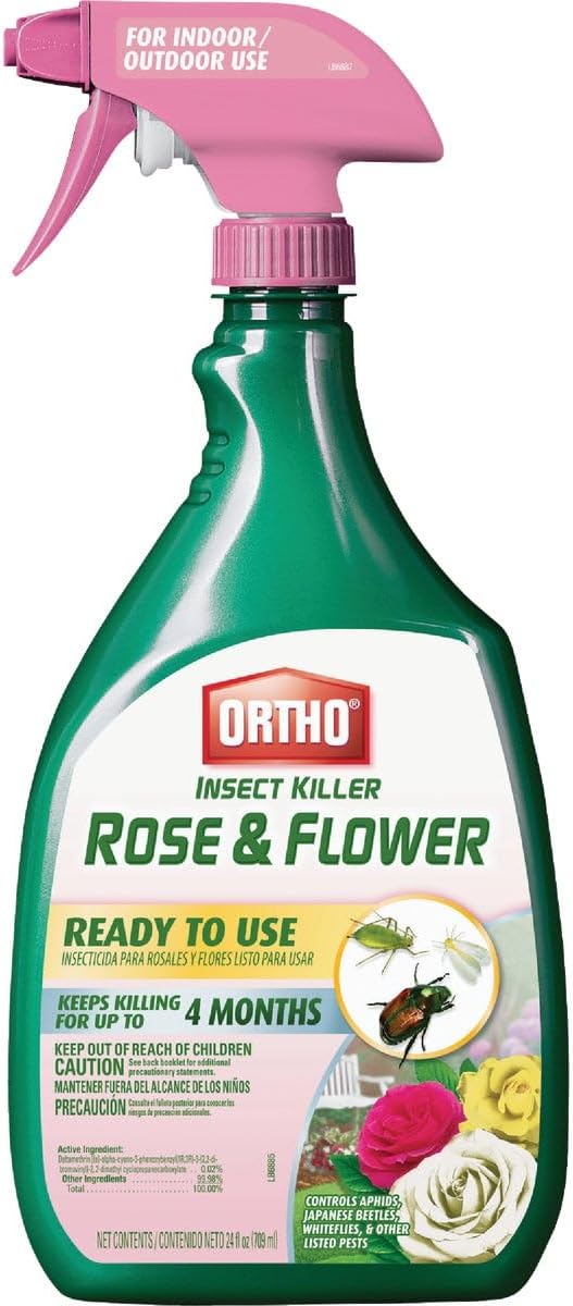Scotts Ortho Roundup 345610 Ortho Rose and Flower Insect Killer, 24 oz