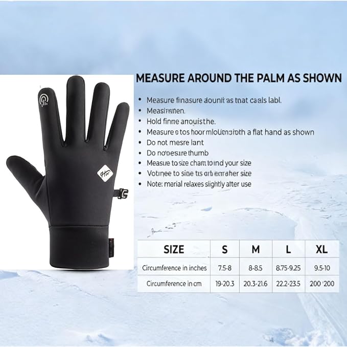 Guantes ciclismo táctiles antideslizantes térmicos talla Large miniatura 5