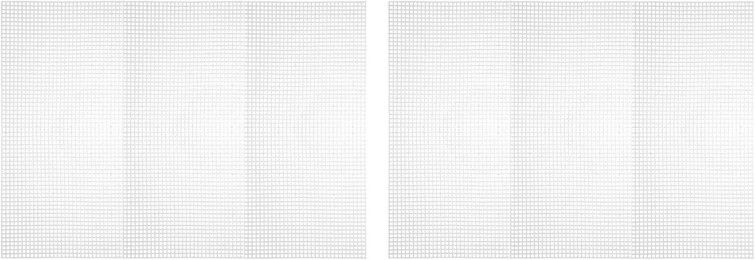 MECCANIXITY Plastic Mesh Canvas Sheet 42x30cm/16.5x12inch White Blank Canvas Rectangle 4mm Hole for Embroidery Needlepoint, Knit Crochet Mesh, Pack of 2