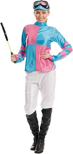 fun shack Disfraz de jockey para mujer, disfraz de jinete de caballo para mujer, traje de jockey, disfraz de Halloween de jockey, disfraz ecuestre