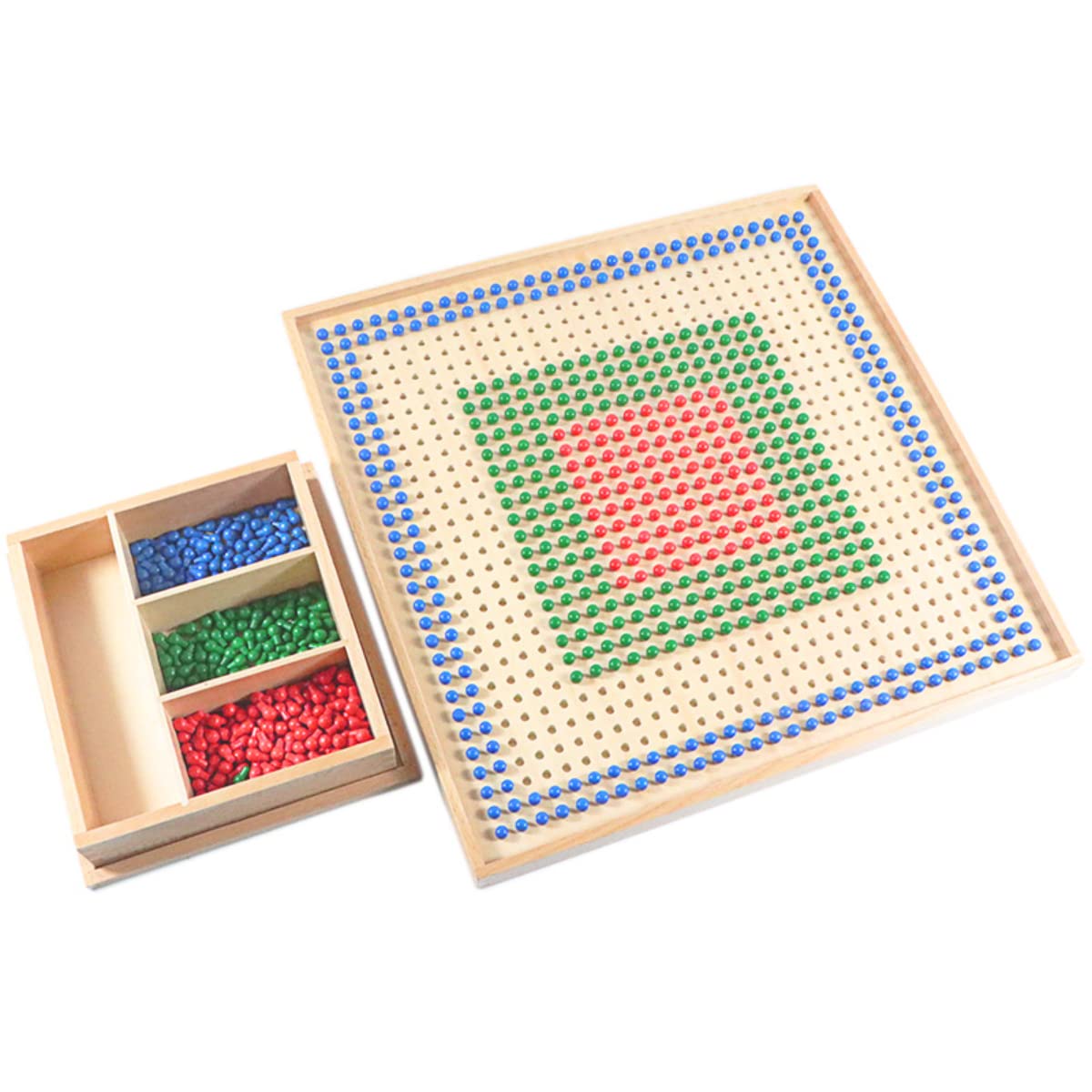 Gudong Montessori Square Peg Toys Mathematics Materials for Elementary/Primary Kids Learning Tools Educational Equipment Teaching Aids