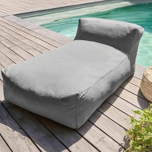 SXBCyan Chaise Longue Pouf (sans Rembourrage) Housse de Pouf d'extérieur